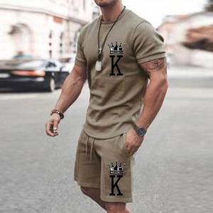 Ensemble de shorts design élégant pour hommes Top Trending 3D imprimé Shorts Chemise Ensemble Coton Respirant Vente en gros T-shirts Ensembles - Product Image 6