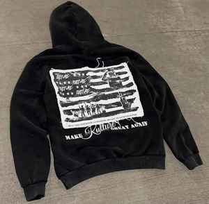 เสื้อฮู้ดดี้ทรงบ็อกซี่ สตรีทแวร์ วินเทจ ปักลาย 450GSM ผ้าฝ้าย 100% หนานุ่ม ฟอกสี ลุคดิสเทรส - Product Image 1