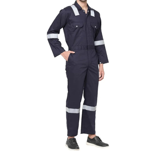 Orange Yellow Cotton CE Certified Workwear Hi Vis Long Sleeved Safety Coverall Unisex Outdoor Anti-Wrinkle Quick Dry Breathable - Product Image 2