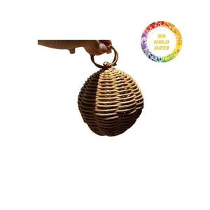 Adorno de estrella de Navidad de mimbre, decoración de vacaciones de ratán hecha a mano, casa de campo rústica, decoración del hogar tejida Natural - Product Image 3