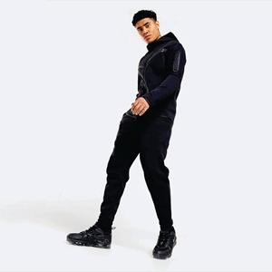 OEM Diseño 69% Algodón 31% Poliéster Negro Hombres Tech Fleece Chándal Cremallera completa Sudadera con capucha Joggers Pantalones de chándal Chándal - Product Image 1