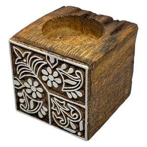 Smart Fashion Deal Handmade Eco-Friendly Wooden Block <b>Tealight</b> Holder (Without <b>Tealight</b> <b>Candle</b>) Rectangle Shape Home Decoration - Product Image 4