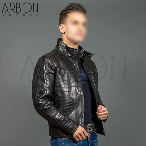 Chaqueta de cuero con textura hecha a mano, cuero de PU Premium, ropa de abrigo de moda, diseño duradero y cómodo - Product Image 4