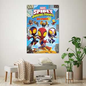 Póster de pared de Marvel Spidey y sus increíbles amigos, estilo moderno, Web Spinners sobre lienzo - Product Image 1