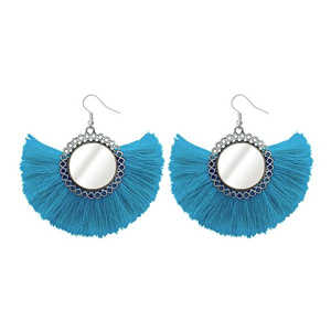 Tip Top Fashions Boucles d'oreilles en fil bleu plaqué argent 1308349C Modèle Accessoire de mode élégant - Product Image 1