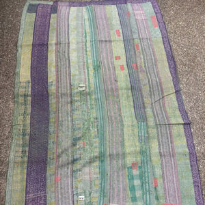 Hecho a mano 100% algodón Reversible Kantha sostenible cosido a mano decoración del hogar tradicional Vintage hecho a mano Boho Chic Kantha - Product Image 1