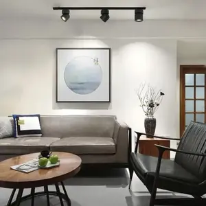 IllumiRail, éclairage sur rail au design moderne, puce LED COB, corps en aluminium et PC, installation magnétique sur rail pour éclairage sur rail de bureau - Product Image 3