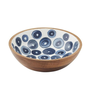 Tazón de Madera Pulida de Diseño Simple y Ligero, Accesorios de Cocina, Elegante Tazón de Esmalte de Calidad para Mezclar Ensaladas de Frutas y Verduras - Product Image 1