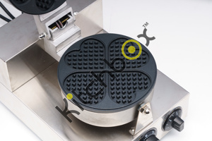 Kitchbox Industrial Commercial Liege Heart <b>Waffle</b> <b>Maker</b> - Product Image 6