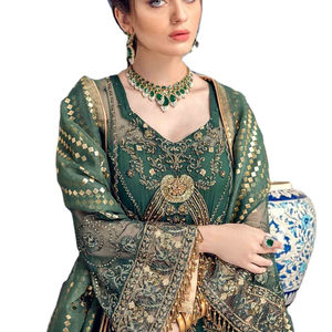 2025 nouvelle Collection broderie travail fête lourde robe trois pièces Style pakistanais et indien Salwar Kameez en soie - Product Image 1