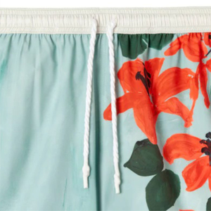 Pantalones cortos de baño informales de lana sólida para hombre de alta calidad con malla elástica de secado rápido con cremallera bolsillo lateral pantalones cortos de playa - Product Image 3