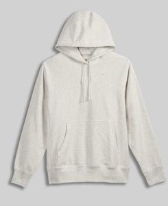 Sweat à capuche à tissage inversé pour hommes, point contrasté personnalisé, conception réversible en molleton de coton - Product Image 2