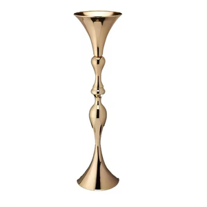 Nuevo diseño de forma redonda conjunto de 2 florero de aluminio decoración de Villa salón centro de mesa florero - Product Image 4