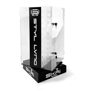 ขาตั้งแว่นตาอะคริลิกใสทันสมัยสำหรับจัดแสดงในร้านบูติก ชุดแท่นโชว์อะคริลิกแบบมินิมอล ชั้นวางกระจกใสสำหรับร้านค้าปลีก - Product Image 4