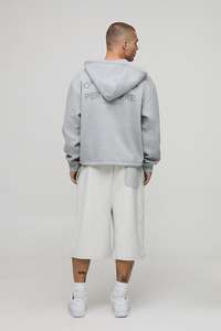 Zip up Crop Bottom Haute Qualité Conception Personnalisée Automne Vente Chaude Hommes Sweats À Capuche Casual 100% Coton Poche - Product Image 4