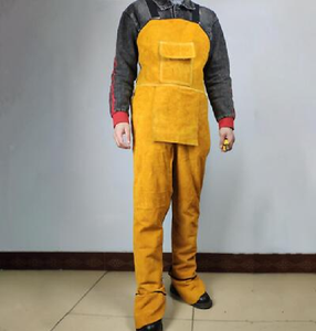 Vêtements de soudage Tablier de soudage en cuir Jambe fendue avec poches Outil pantalon de soudage - Product Image 4