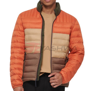 Meilleur prix – Doudoune d'hiver pour homme, col montant, logo frontal, en polyester, teinte unie, haute qualité, en stock - Product Image 2