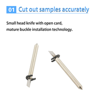 Cuchilla de corte JEEFOO con anillo de seguridad, cabeza grande, alargada, longitud 24.5mm, especial para caja de engranajes de plotter oscilante Roland