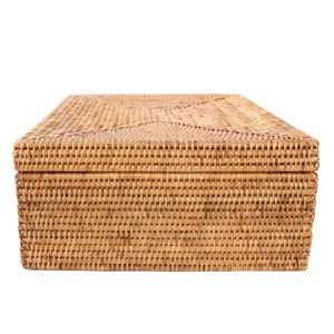 Cesta rectangular de ratán tejida a mano, cesta de almacenamiento hecha a mano, venta al por mayor, ecológica, hecha en Vietnam - Product Image 6