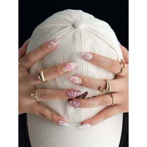 Jelly Bloom Press-On Nail Art Décorations d'ongles durables et élégantes - Product Image 4