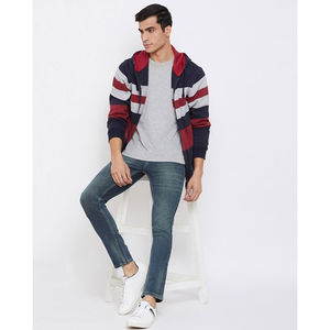 Sudadera con cremallera de rizo francés de alta calidad, sudadera con cremallera completa de mezcla de algodón pesado de 500g/m2, sudadera con cremallera personalizada para hombre - Product Image 6