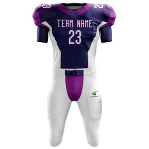 Usine directe adulte football américain uniforme O cou Polyester vêtements d'entraînement qualité Unique sublimation personnalisée ensemble de séchage rapide - Product Image 2