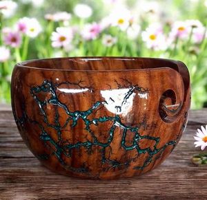 ชามสลัดทำจากไม้และเรซินทำด้วยมือตกแต่งแบบเชื่อมโยงสำหรับใช้ในบ้านและร้านอาหาร - Product Image 6