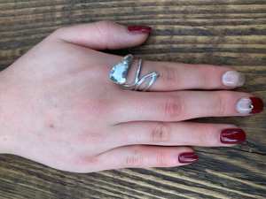 Wave Shape Elegant Style Geometric 100% 925 <b>Sterling</b> <b>Silver</b> Wave Open <b>Adjustable</b> Finger <b>Ring</b> for Girls Fine Jewelry <b>Ring</b> For Her - Product Image 3