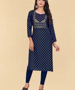 Indian <b>Women</b> Kurtis Ladies White Wholesale in Dubai Uae Usa <b>Uk</b> Africa Manufacturer Cheap Price Wholesale Price Ethnic Garment ApparelGarment - Product Image 5