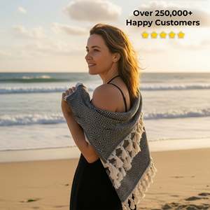 Toalla de Playa de Algodón Turco Bordada con Diseño Personalizado Serene Weave, Ligera, de Secado Rápido, con Patrón de Rayas y Logotipo, Certificada por GRS - Product Image 4