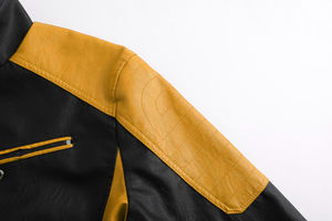 OEM/ODM de alta calidad en relieve logotipo chaquetas de cuero de color sólido para el invierno al por mayor chaqueta de cuero genuino para los hombres - Product Image 5