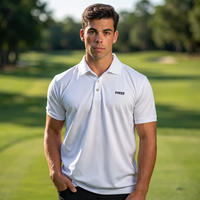 Polo de golf moderne en polyester/coton pour homme - Style vintage, uniforme d'entreprise, tenue d'entraînement, haut sans repassage