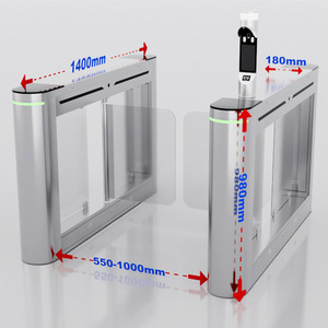 Factory Customizable Function <strong>Biometric</strong> Face <strong>Recognition</strong> QR Code Airport <strong>Access</strong> Control Solution Security Swing Gate Turnstile - Product Image 3