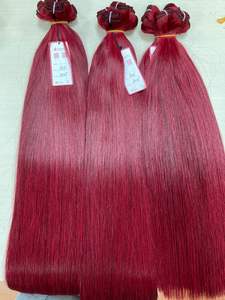 Extensión de cabello alineado con cutícula Cabello de trama de color rojo de calidad de lujo - Product Image 3