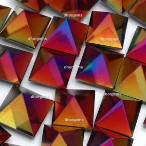 Pyramide en cristal orginale 50mm, sphère de cristal de jordan 1 obsidienne, œil en cristal - Product Image 6