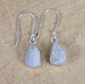 <b>Moonstone</b> Gemstone Trendy Jewelry Perfect 925 Solid Sterling Silver Women's Dangle <b>Earrings</b> Gift Giving for Lover Blue Fire - Product Image 2