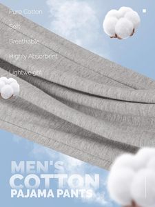 Pyjama classique pour homme à manches longues en tricot avec poches, toucher doux en coton, respirabilité, extensible, confortable pour dormir et se détendre à la maison - Product Image 2