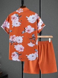 Offre Spéciale hommes Shorts ensembles personnalisé hommes été chemise ensembles courts à manches courtes t-shirt et short ensemble vêtements de sport - Product Image 2