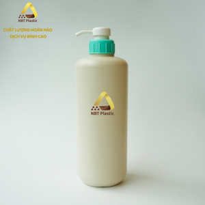 Gran oferta, botella cilíndrica de plástico HDPE de 1000ml con rociador de bomba, logotipo personalizado al por mayor para champú, acondicionador, Gel de Ducha - Product Image 1