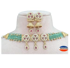 Conjunto de collar tradicional para mujer Joyería étnica elegante con diseño intrincado Ideal para la función - Product Image 1