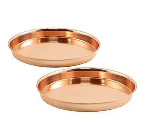 Diseño de tendencia superior Almacenamiento de alimentos Té Café Bandeja de servicio de cobre para uso en fiestas de mesa de hotel y bar - Product Image 4