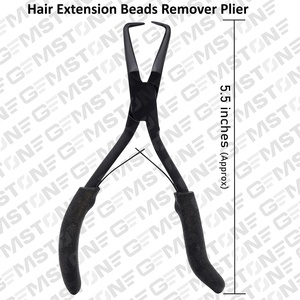 Alicates removedores de cuentas de extensión de cabello negro de acero inoxidable reutilizables duraderos Microlink de 5,5 "para extensiones de cabello - Product Image 2
