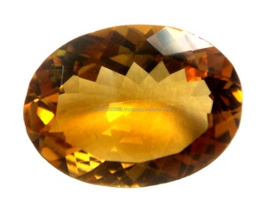 Citrine naturelle à facettes taille ovale pierres précieuses en vrac pour pendentif bague fabrication de bijoux bricolage à la main coupe brésilienne Citrine pierre précieuse - Product Image 5