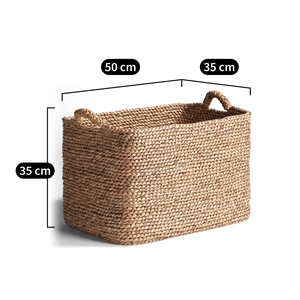 Meilleure vente rectangulaire manipulé jacinthe d'eau panier de rangement pour linge vêtements oreiller organisation dans la maison salon chambre - Product Image 6