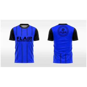 เสื้อฟุตบอลผ้าโพลีเอสเตอร์100% เสื้อฟุตบอลแบบตัดอัตโนมัติด้านหน้าสั้นระบายอากาศได้ดีใส่สบาย - Product Image 2