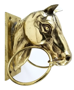 OMG Industries Porte-serviettes tête de cheval en laiton massif Design antique moderne pour salle de bain Cuisine Décoration murale Papier élégant - Product Image 3