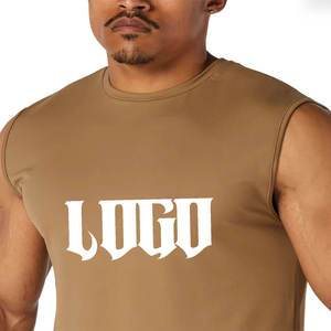 Custom Ribbed Sports Tank Tops For <b>Men</b> OEM Wholesale Plus Size Breathable Sleeveless Gym Training <b>Singlet</b> Quick Dry Slim Fit - Product Image 4