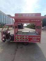 Camion de restauration rapide électrique à trois roues, chariot alimentaire en acier inoxydable, cuisine mobile, tricycle, chariot à main, remorque à snacks à vendre