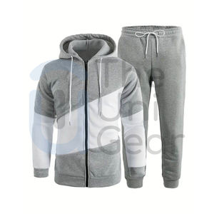 Último diseño deportivo chaqueta con capucha y cremallera completa para hombres y mujeres Sudadera con capucha y Joggers conjunto para fútbol nuevo chándal personalizado - Product Image 6