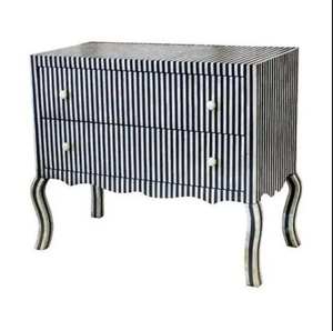 Fabricant de tables en os incrusté, table basse en os incrusté bleu marine florale, table en os incrusté pour usage domestique à vendre - Product Image 6